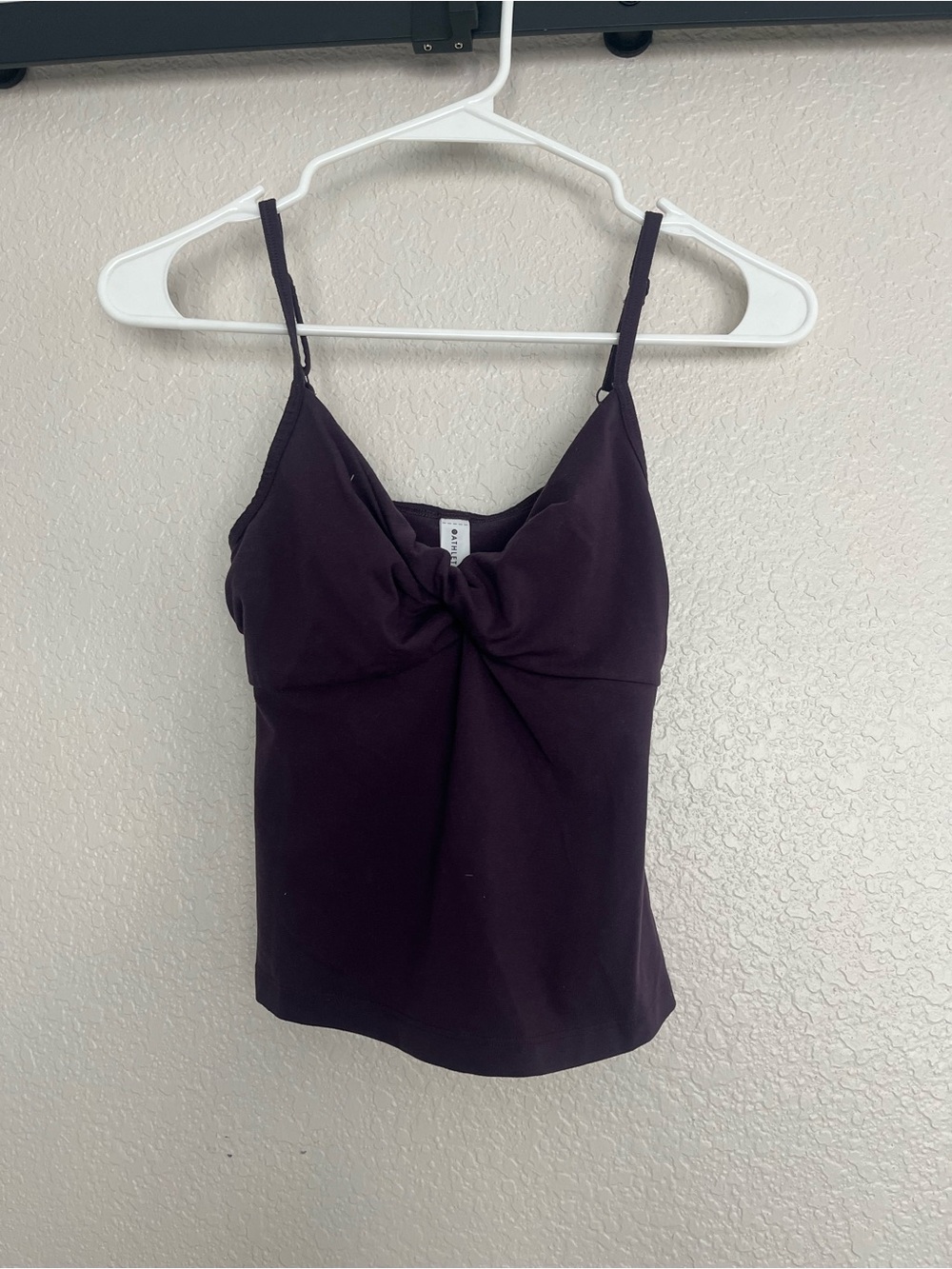 Athleta Women’s Knot-Front Spaghetti Strap Tank Top - Deep Plum